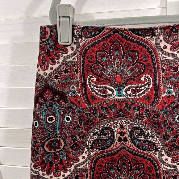 Talbots Skirt Size 16 Paisley Opulent Wrap Work Wear Office - Picture 5 of 14
